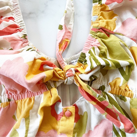 Sabo 100% cotton 60’s floral print retro inspired mini summer dress - Picture 10 of 12